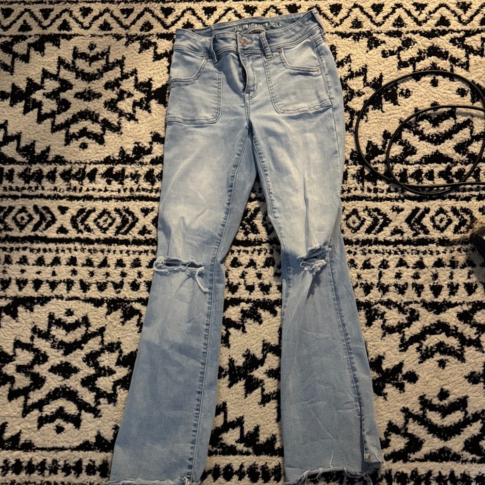 American Eagle Outfitters Light Blue Flare Jeans